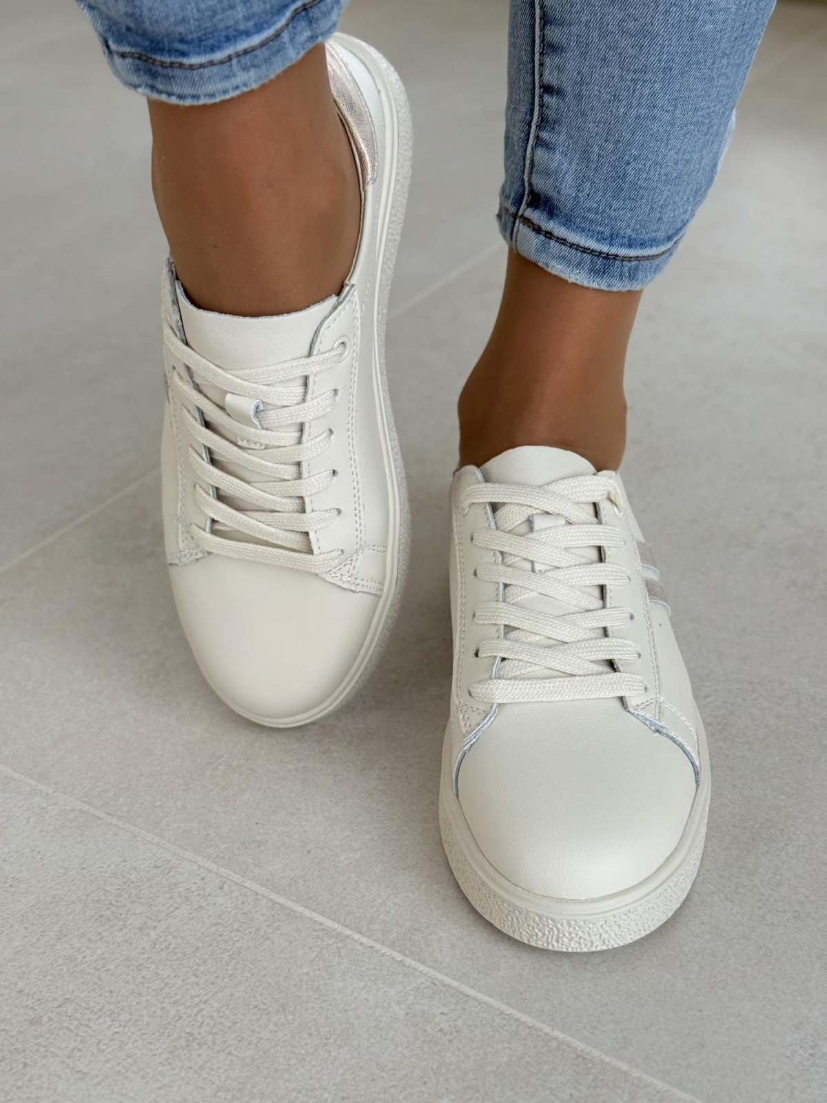 Sneakersy ze skóry naturalnej