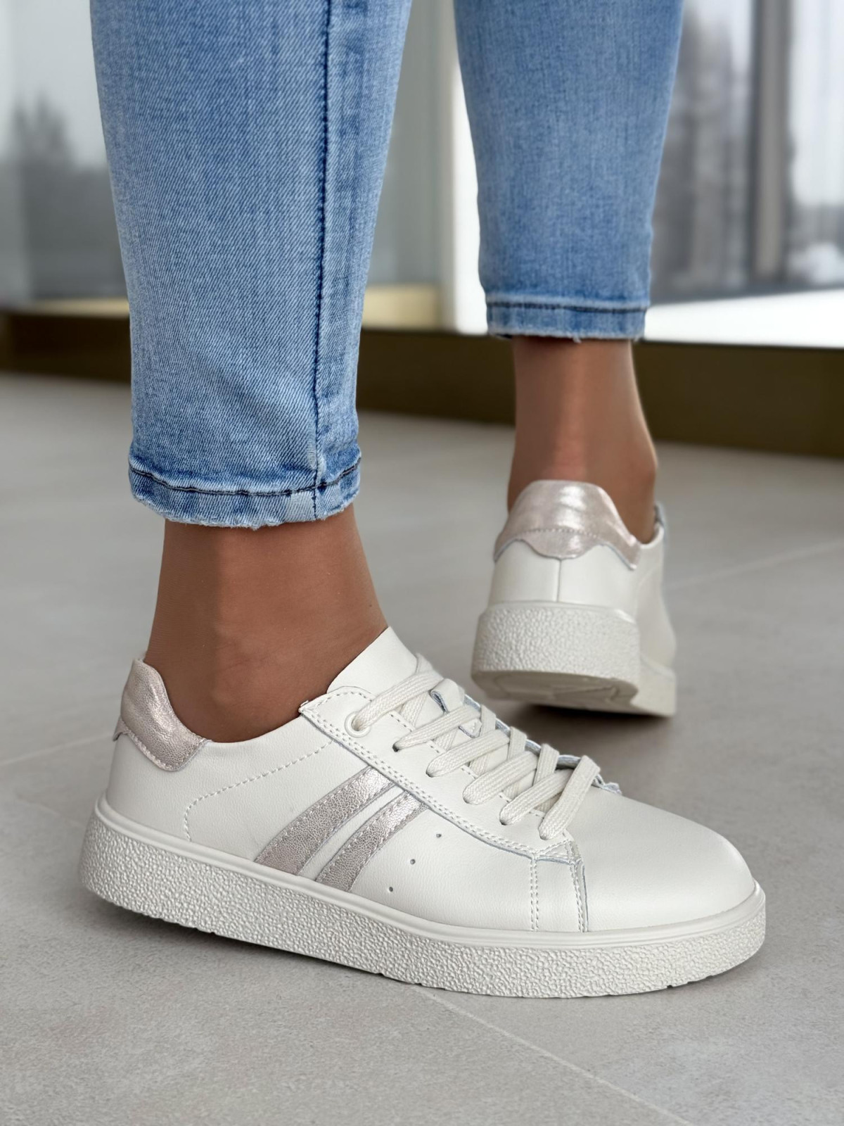 Sneakersy ze skóry naturalnej