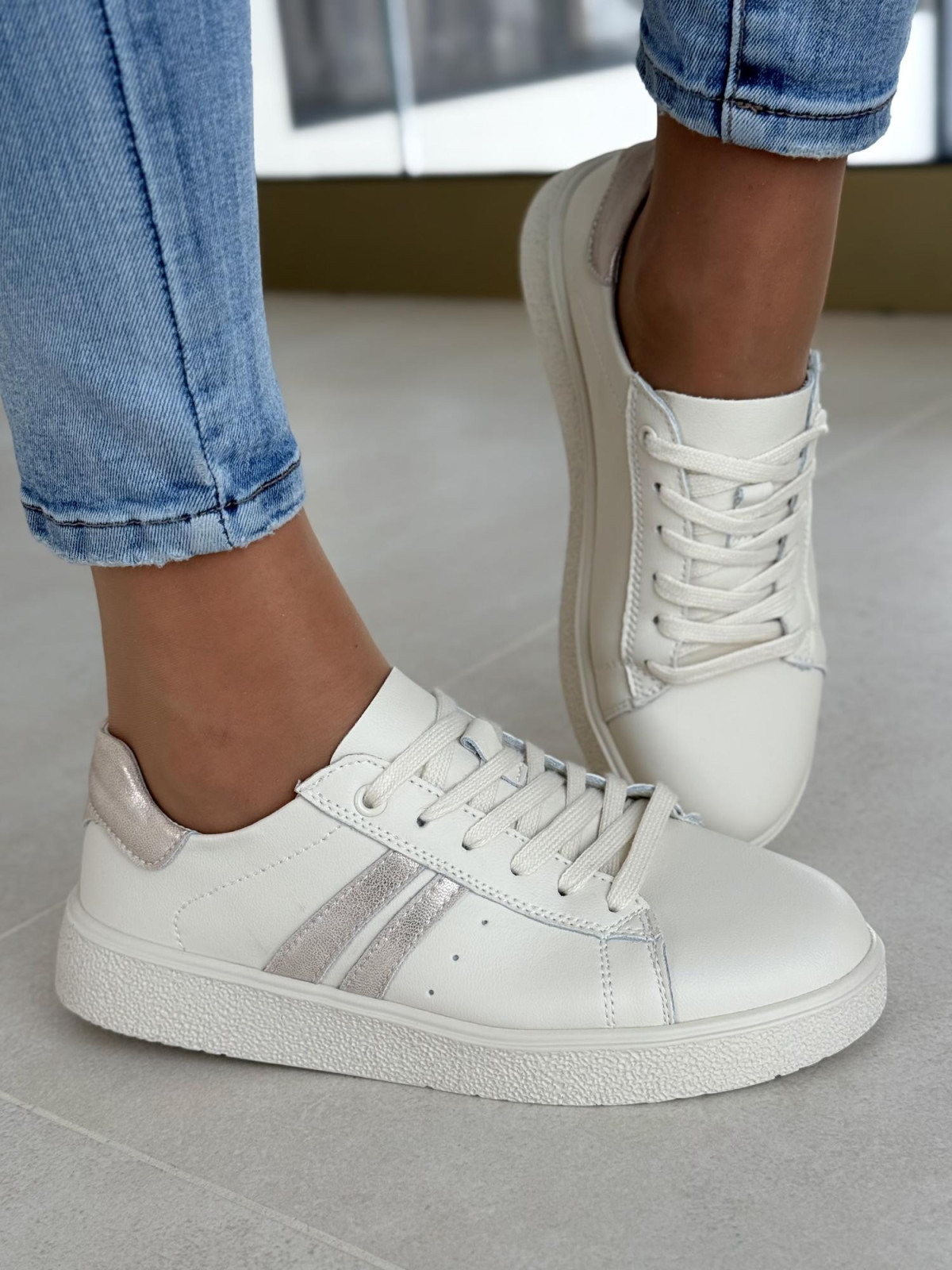 Sneakersy ze skóry naturalnej