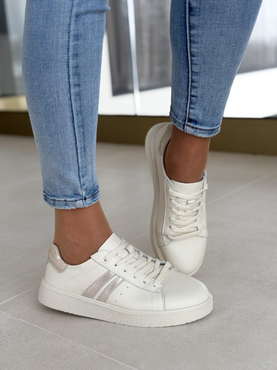 Sneakersy ze skóry naturalnej