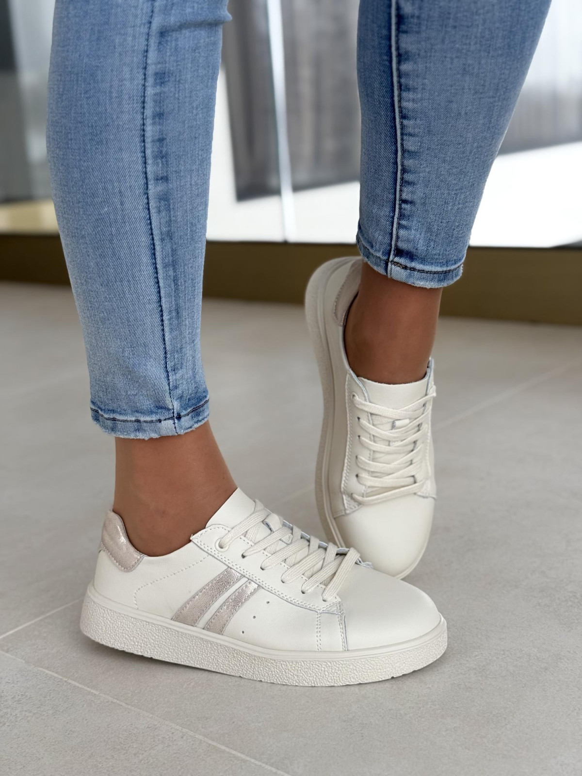 Sneakersy ze skóry naturalnej