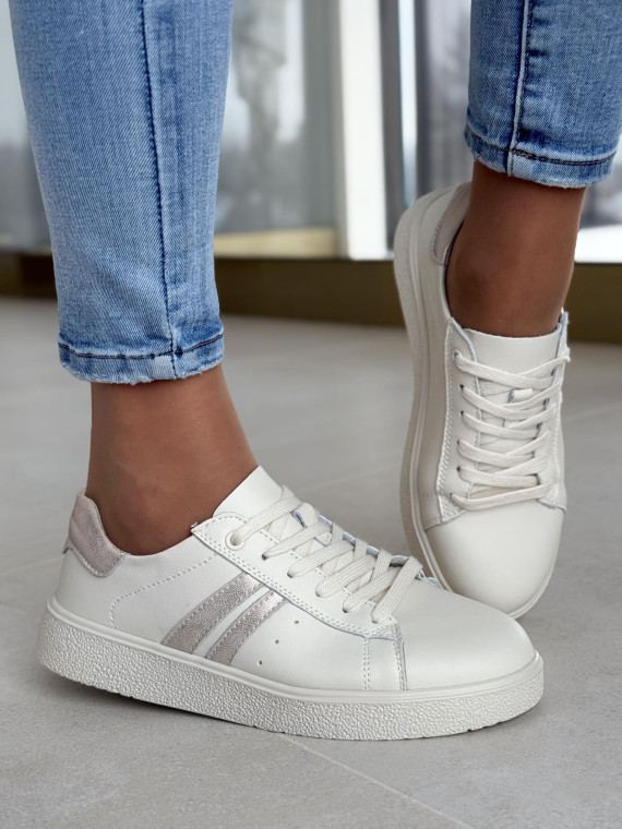 Sneakersy ze skóry naturalnej