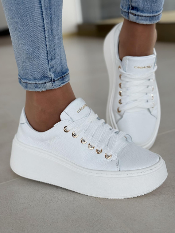 Sneakersy OLEKSY ze skóry Polskiej produkcji