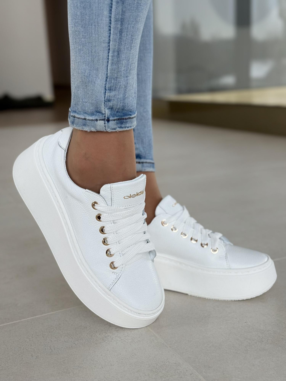 Sneakersy OLEKSY ze skóry Polskiej produkcji