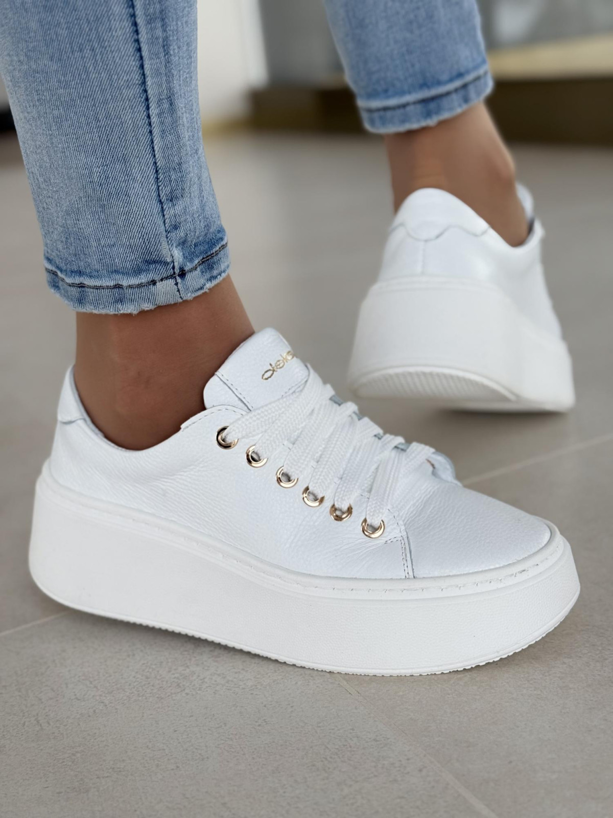 Sneakersy OLEKSY ze skóry Polskiej produkcji