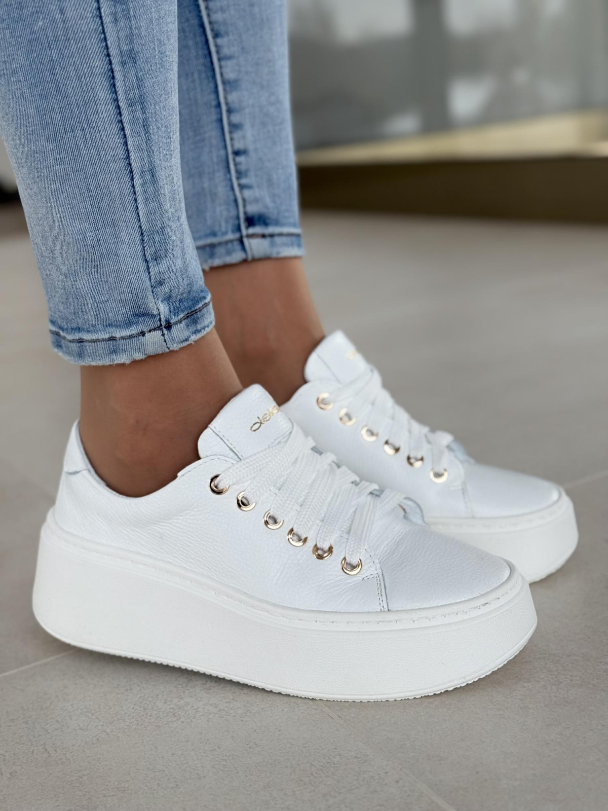 Sneakersy OLEKSY ze skóry Polskiej produkcji