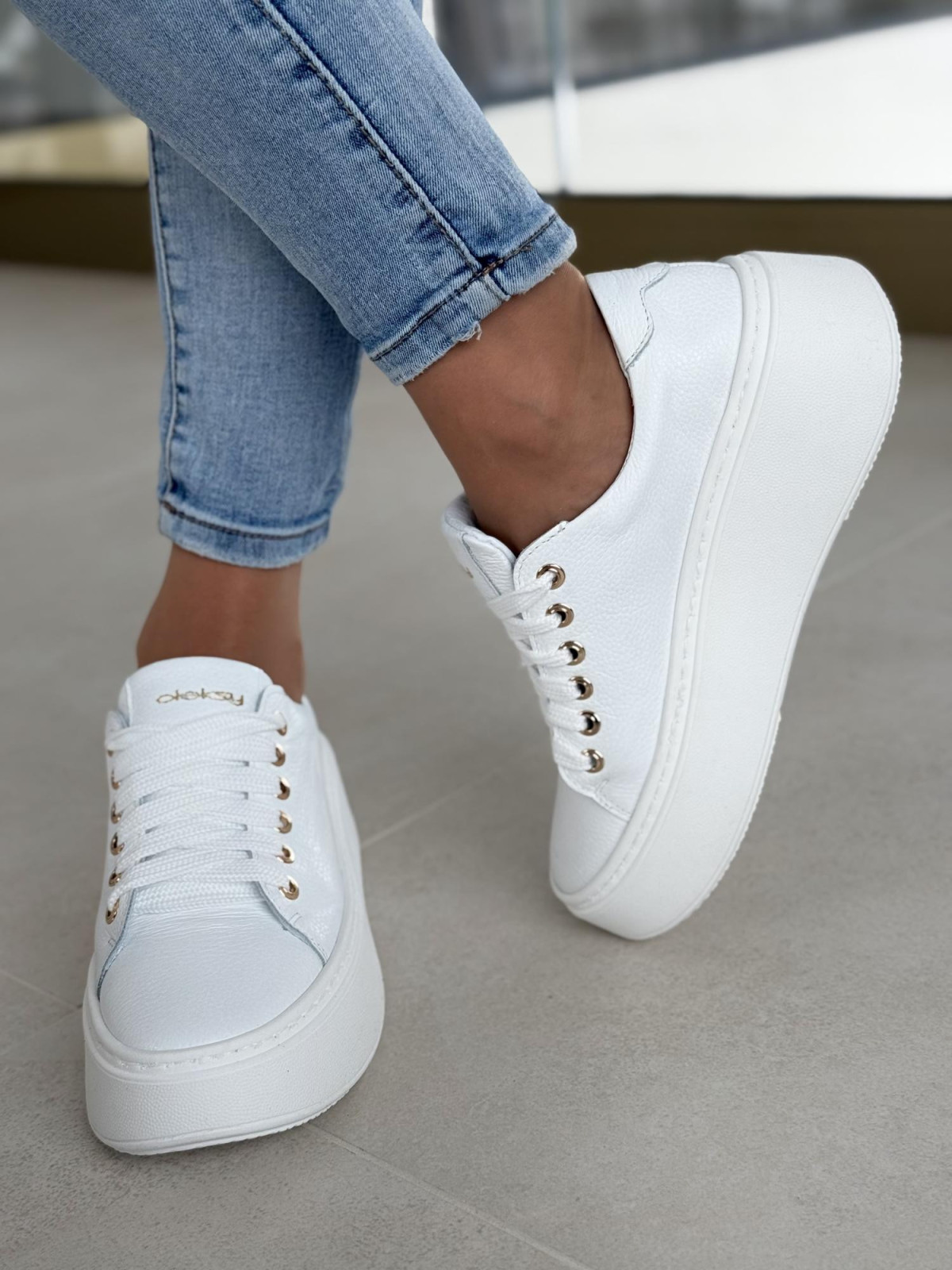 Sneakersy OLEKSY ze skóry Polskiej produkcji