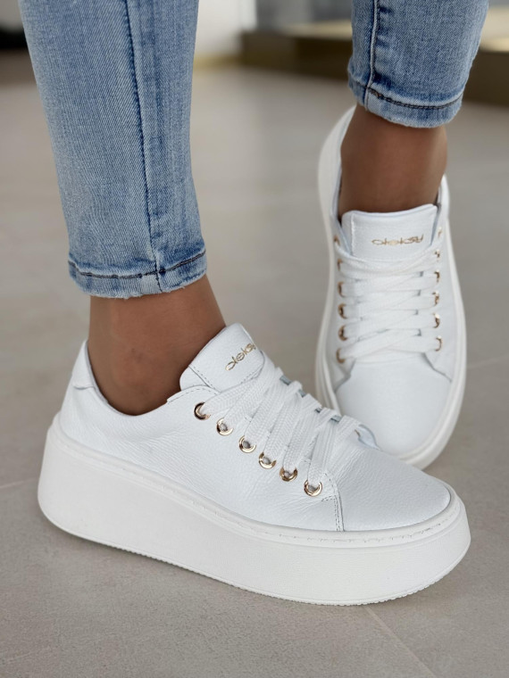 Sneakersy OLEKSY ze skóry Polskiej produkcji