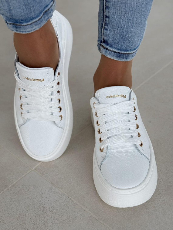 Sneakersy OLEKSY ze skóry Polskiej produkcji