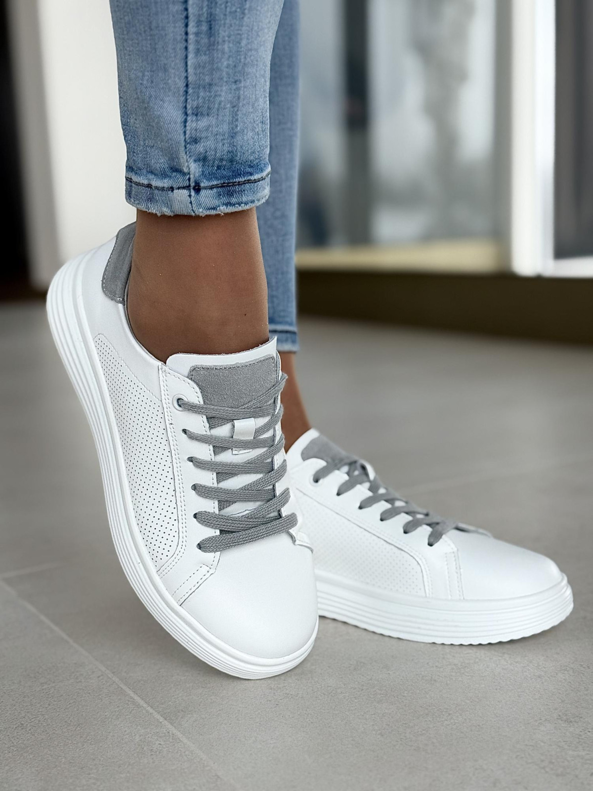 Sneakersy ze skóry naturalnej