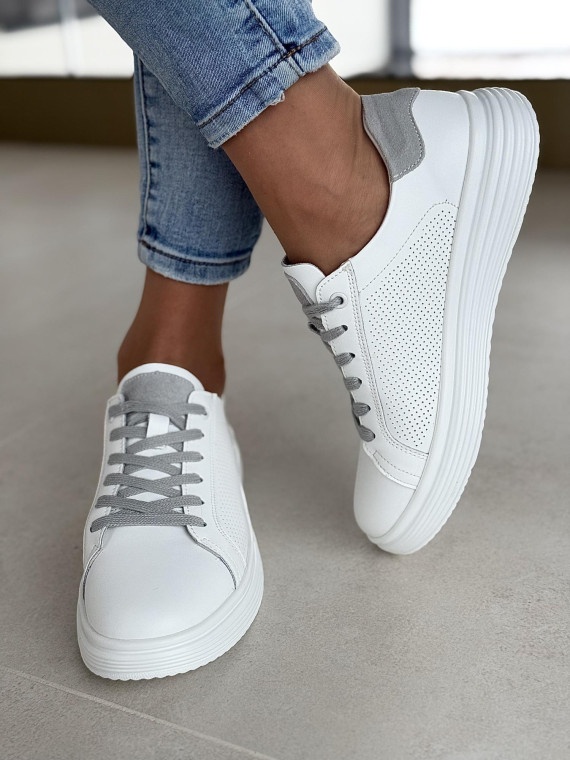 Sneakersy ze skóry naturalnej