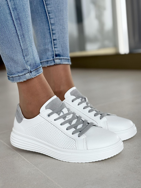 Sneakersy ze skóry naturalnej