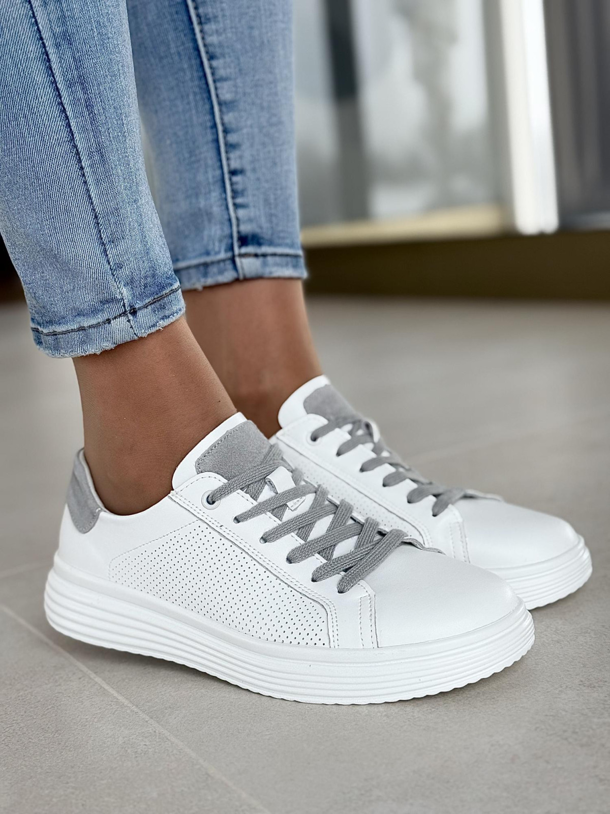 Sneakersy ze skóry naturalnej