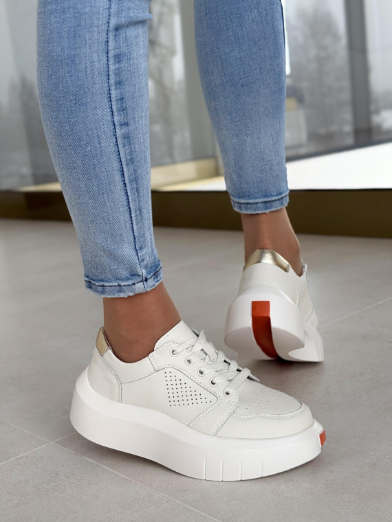 Nowoczesne sneakersy ze skóry naturalnej