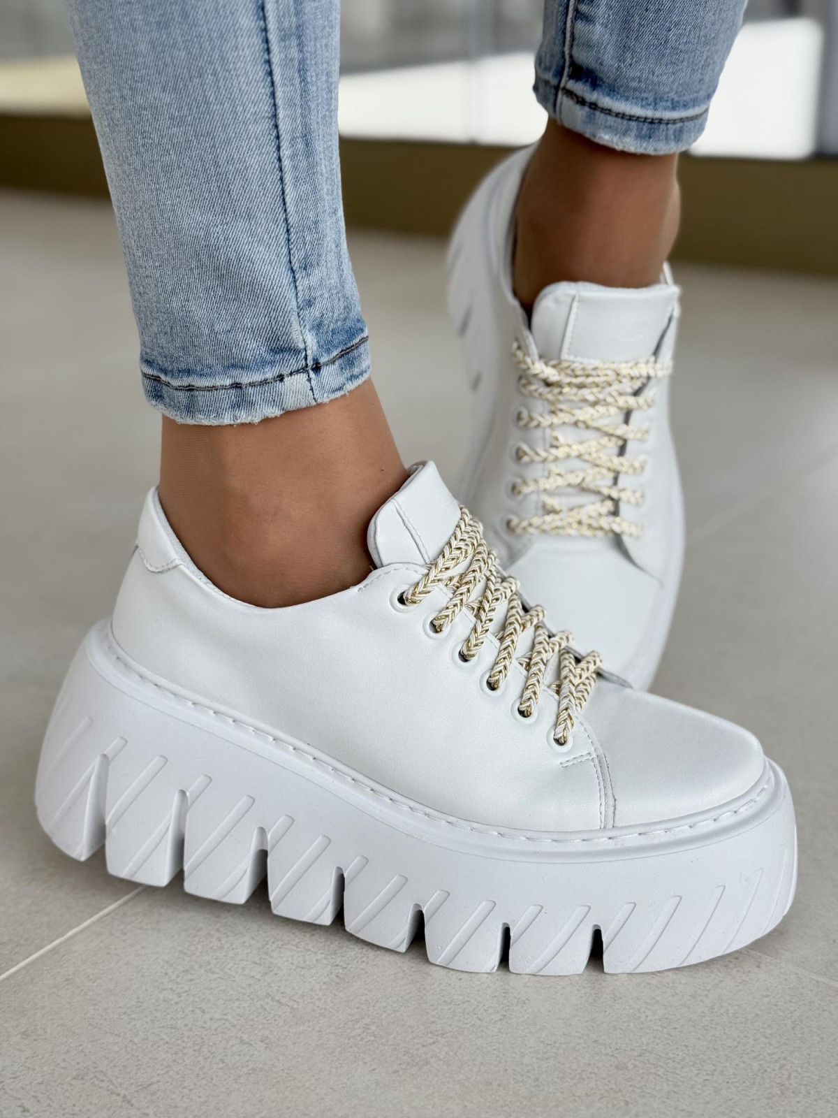 Sneakersy OLEKSY ze skóry Polskiej produkcji