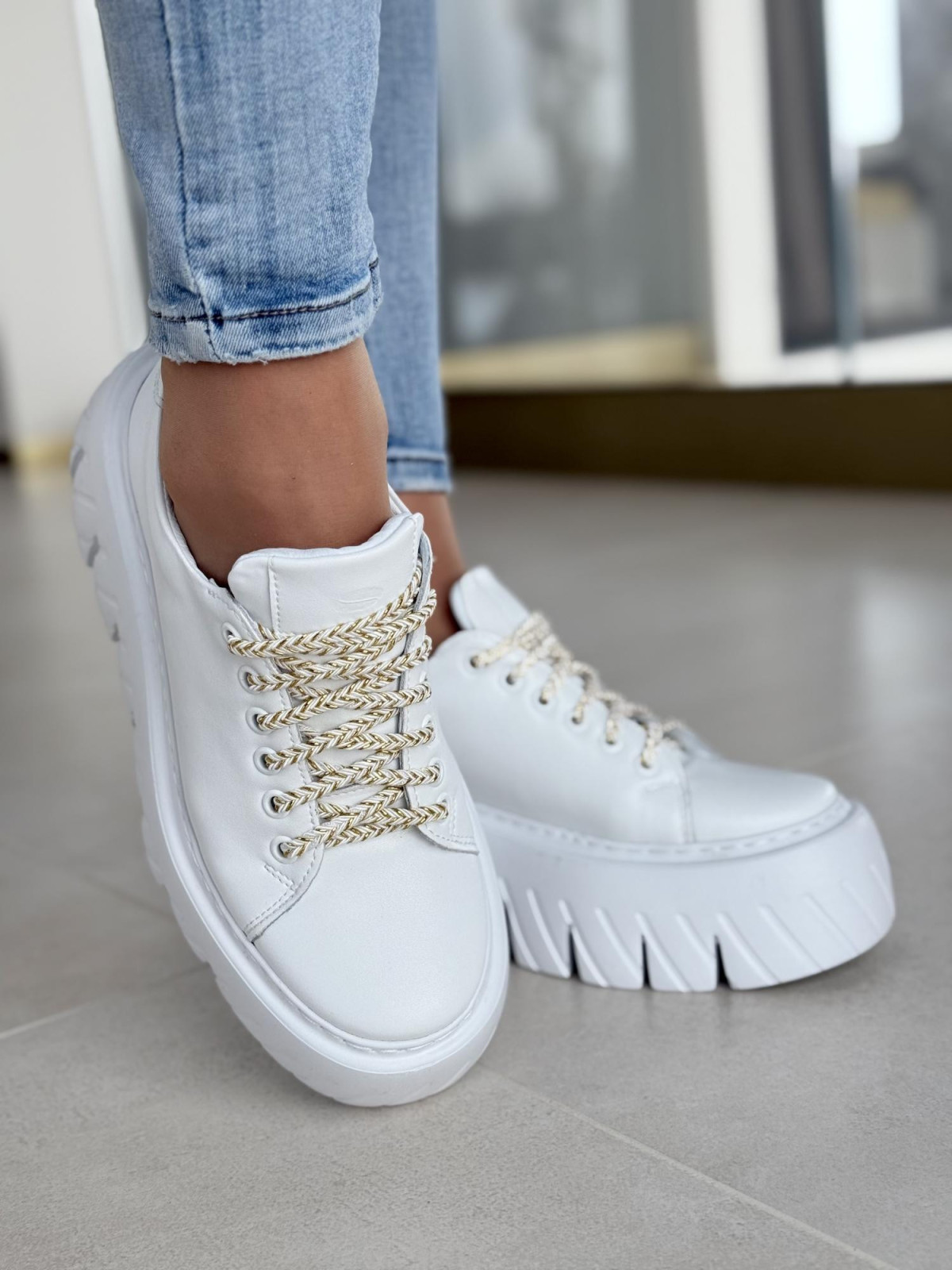 Sneakersy OLEKSY ze skóry Polskiej produkcji