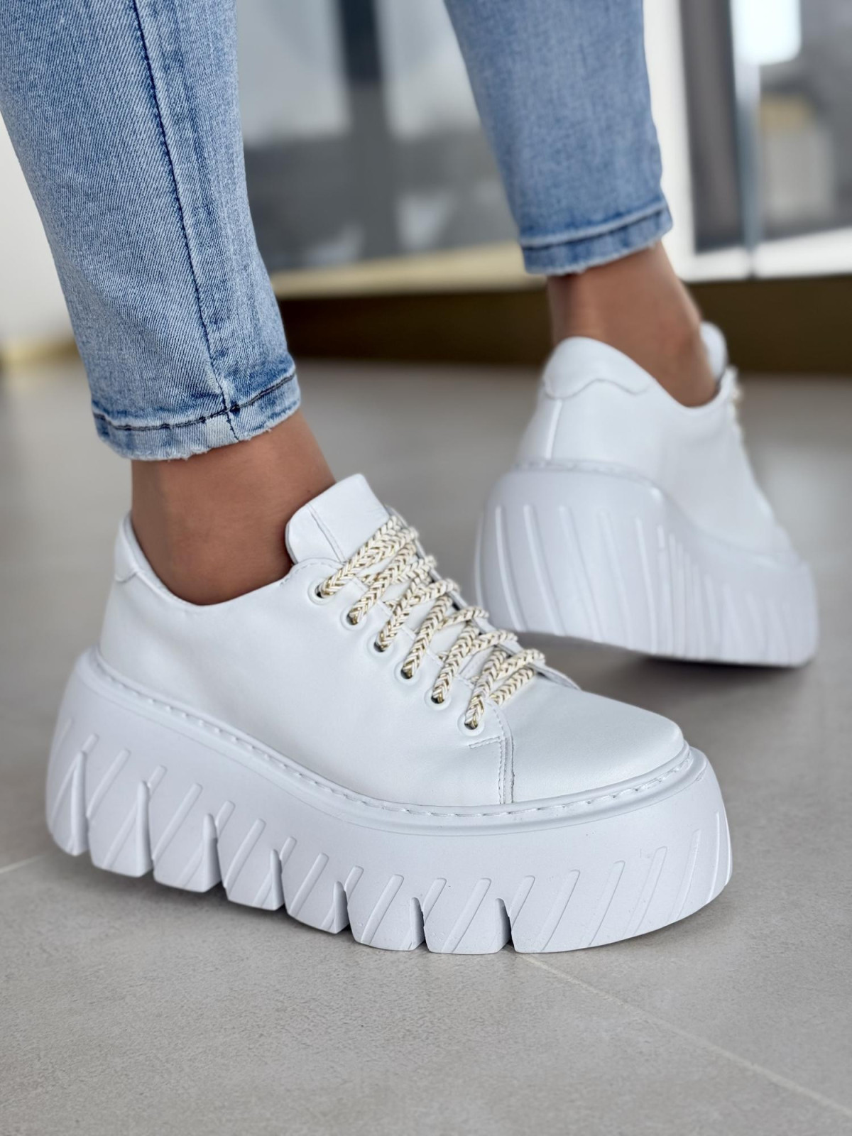 Sneakersy OLEKSY ze skóry Polskiej produkcji