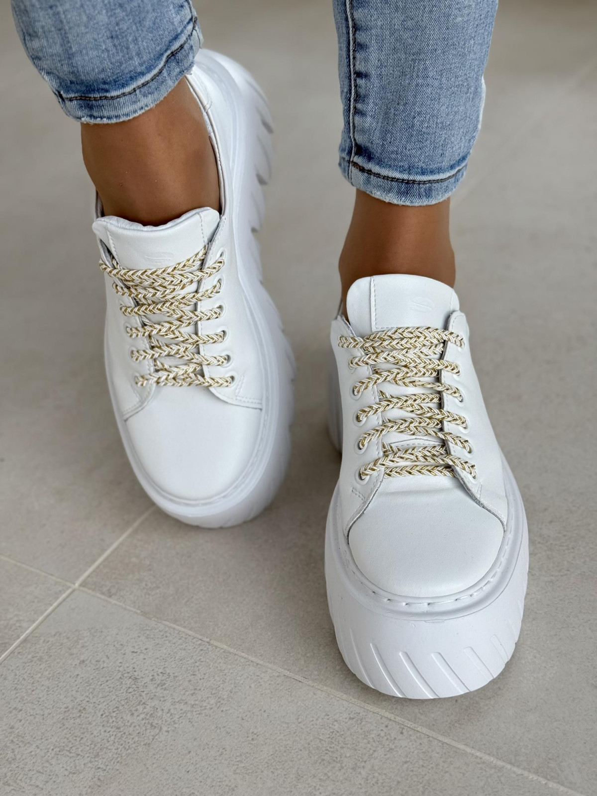 Sneakersy OLEKSY ze skóry Polskiej produkcji