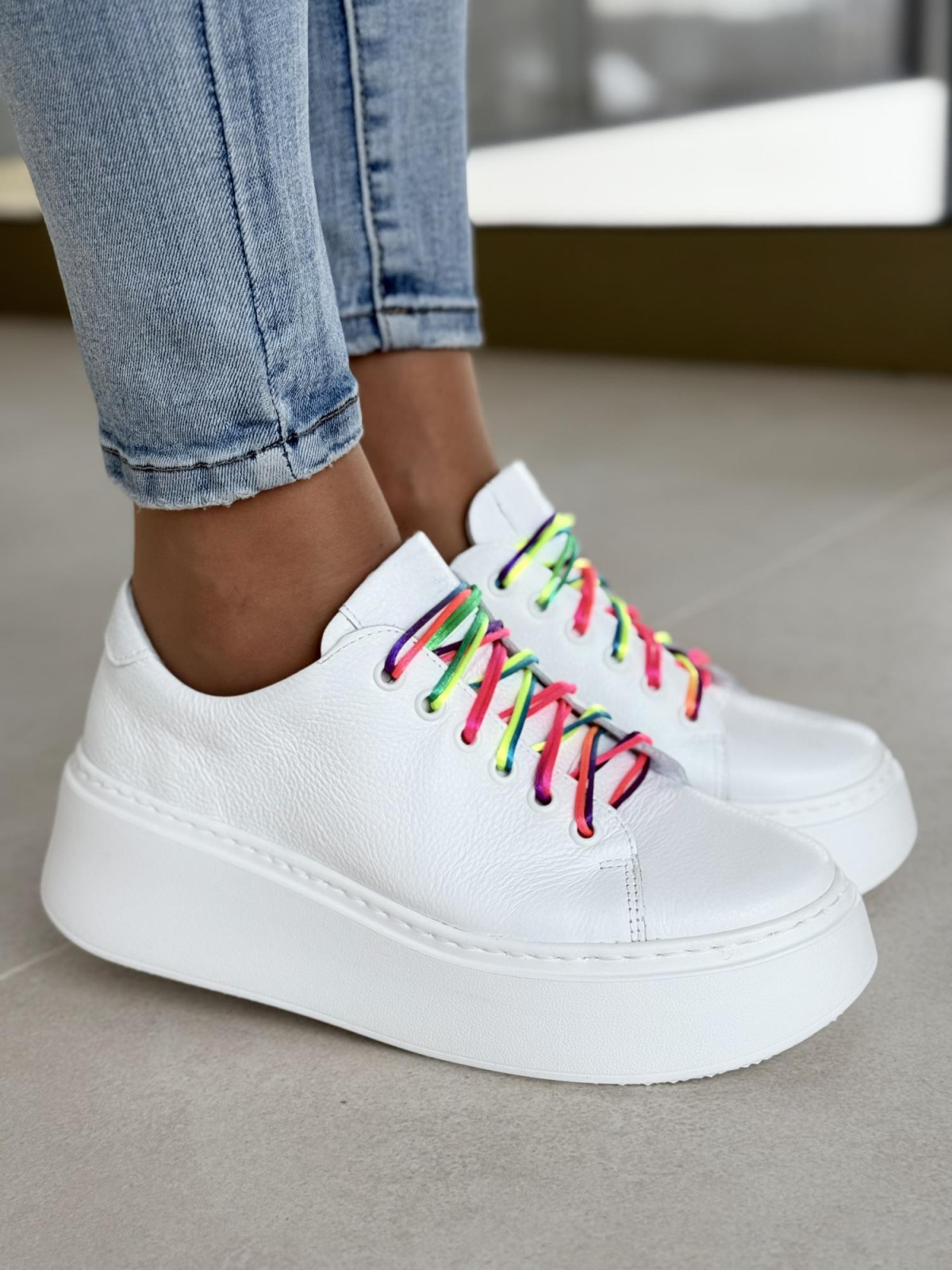 Sneakersy OLEKSY ze skóry Polskiej produkcji