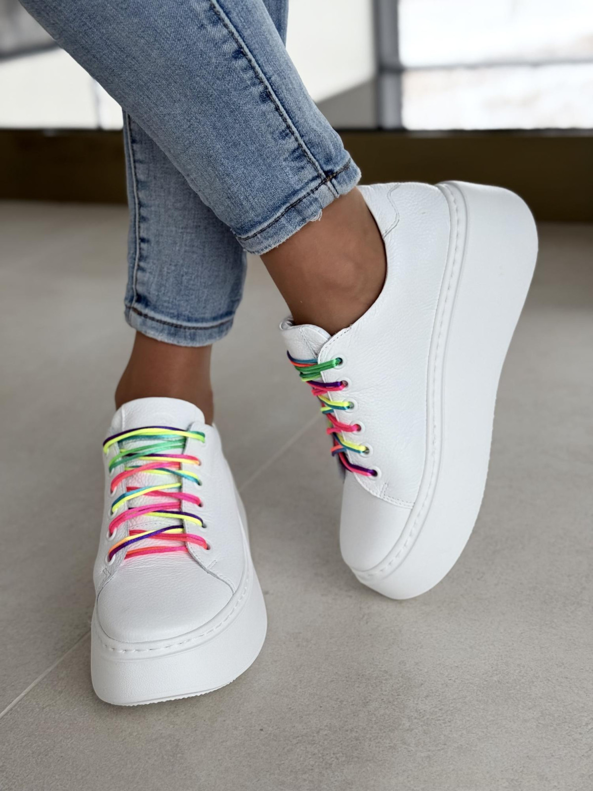 Sneakersy OLEKSY ze skóry Polskiej produkcji