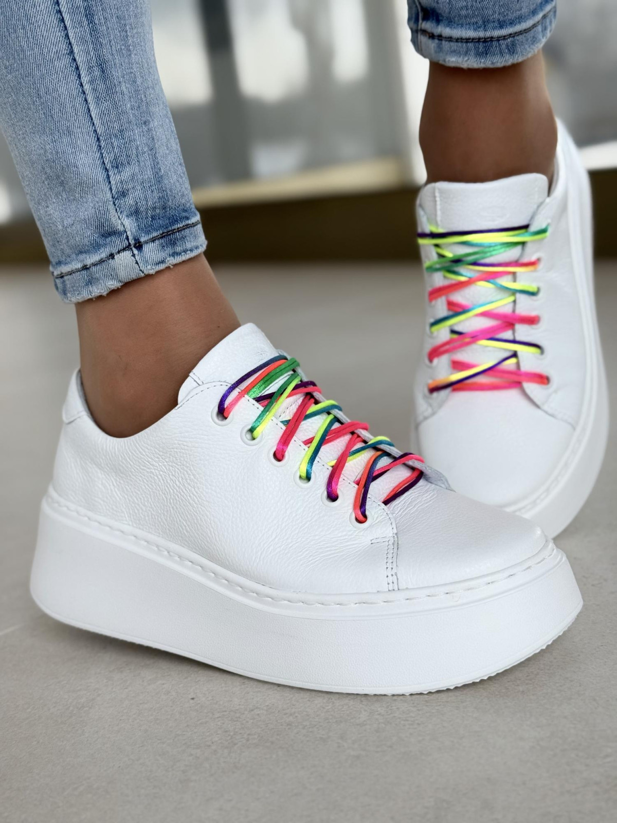 Sneakersy OLEKSY ze skóry Polskiej produkcji