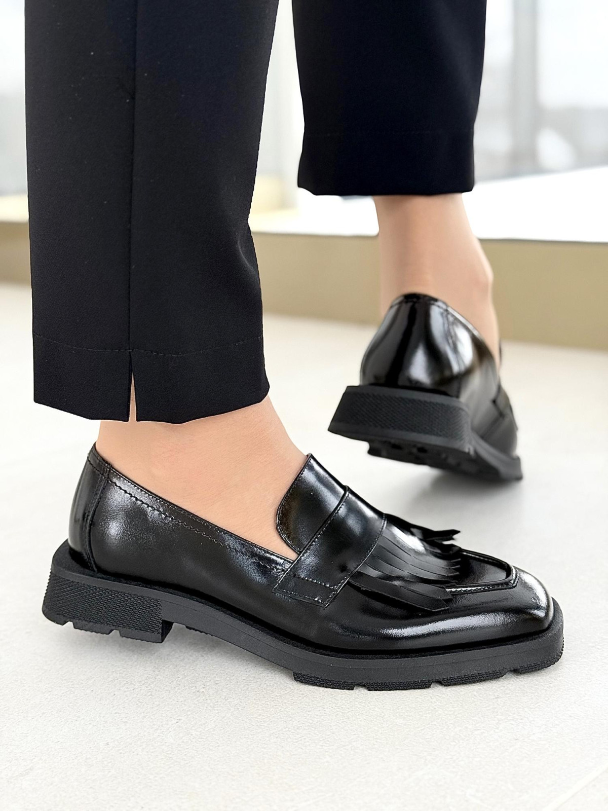 Mokasyny damskie ze skóry naturalnej