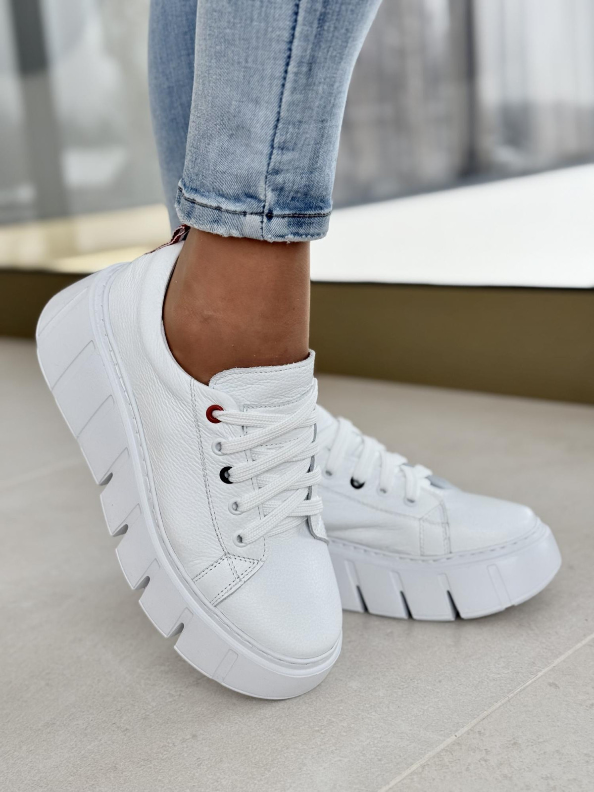 Sneakersy OLEKSY ze skóry naturalnej