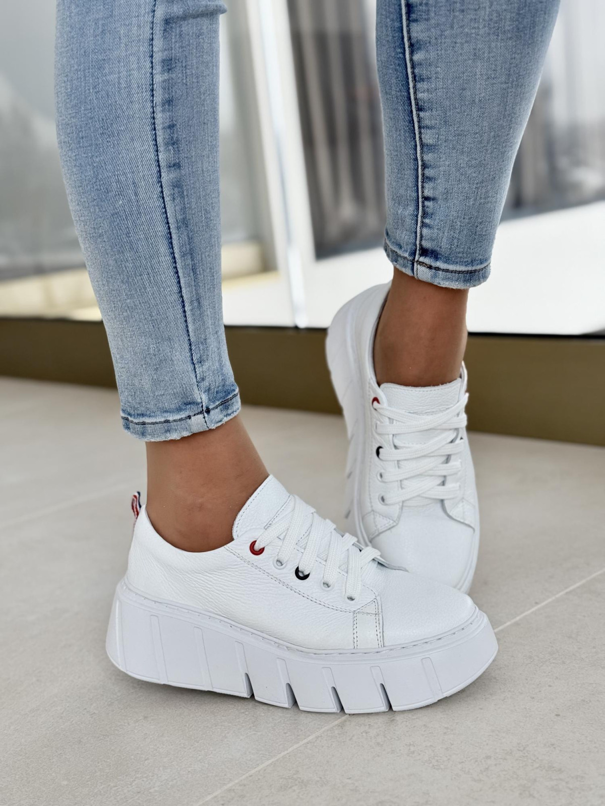 Sneakersy OLEKSY ze skóry naturalnej