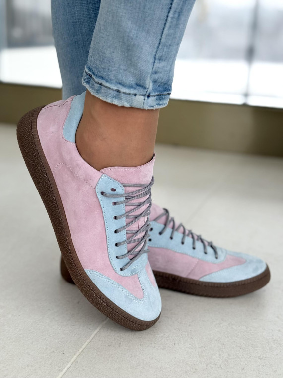 Multikolorowe miękkie sneakersy OLEKSY ze skóry naturalnej Polskiej produkcji