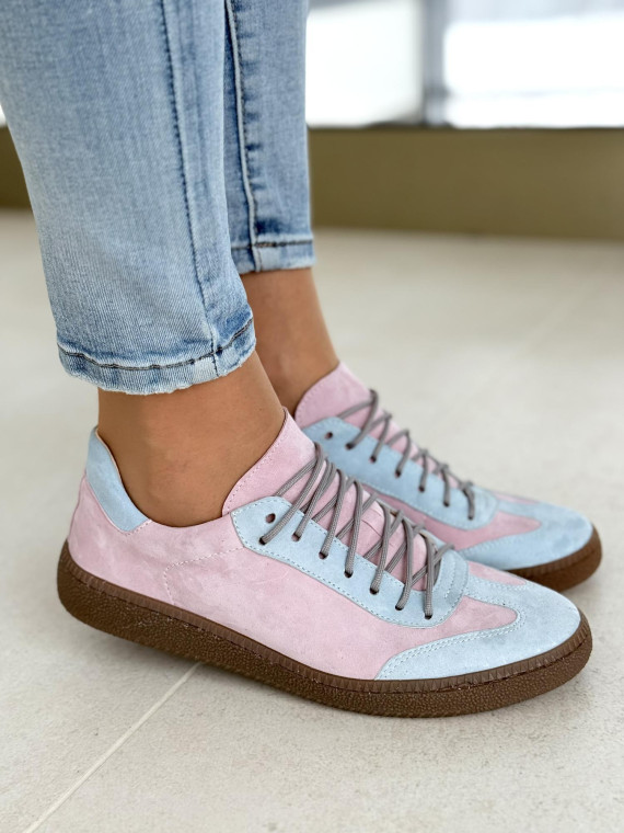 Multikolorowe miękkie sneakersy OLEKSY ze skóry naturalnej Polskiej produkcji