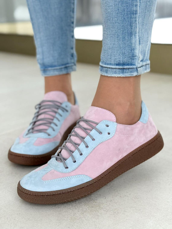 Multikolorowe miękkie sneakersy OLEKSY ze skóry naturalnej Polskiej produkcji