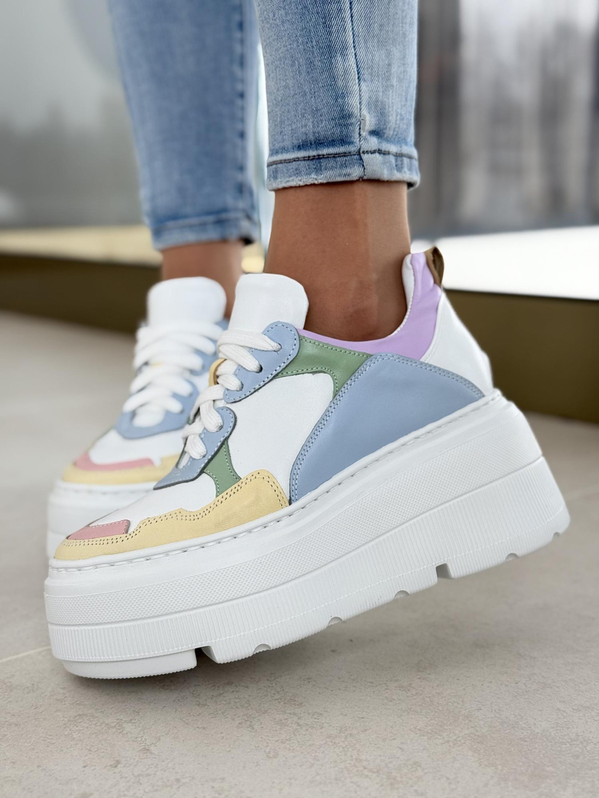 Sneakersy OLEKSY ze skóry Polskiej produkcji