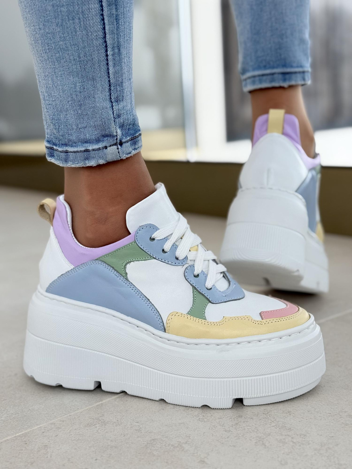 Sneakersy OLEKSY ze skóry Polskiej produkcji