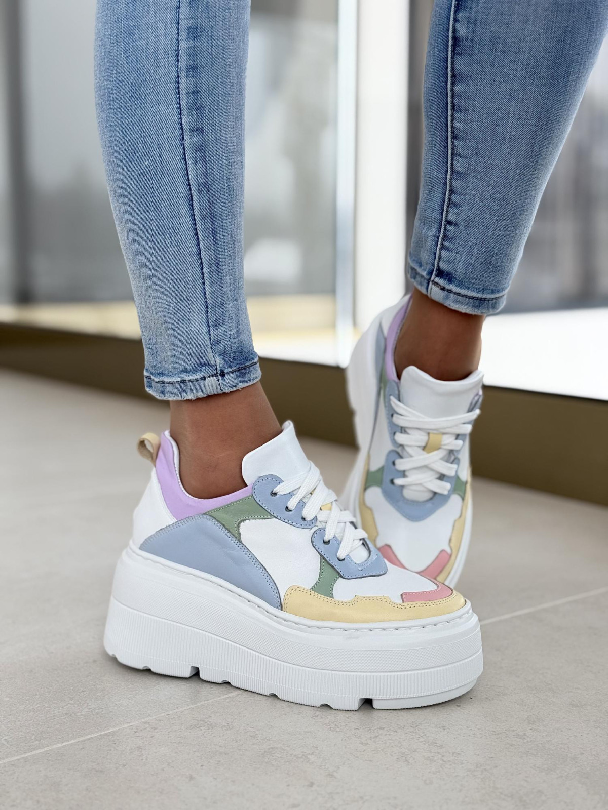 Sneakersy OLEKSY ze skóry Polskiej produkcji