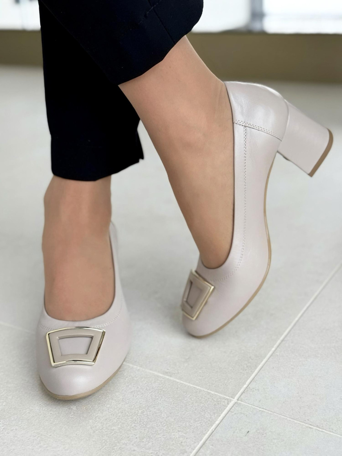 Czółenka OLEKSY ze skóry Polskiej produkcji