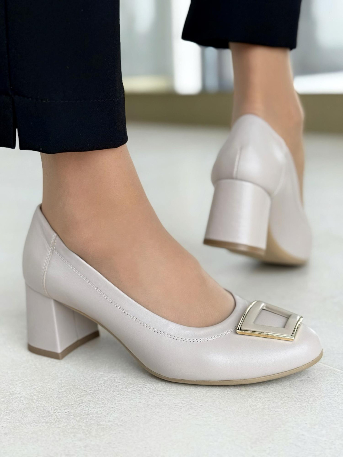 Czółenka OLEKSY ze skóry Polskiej produkcji