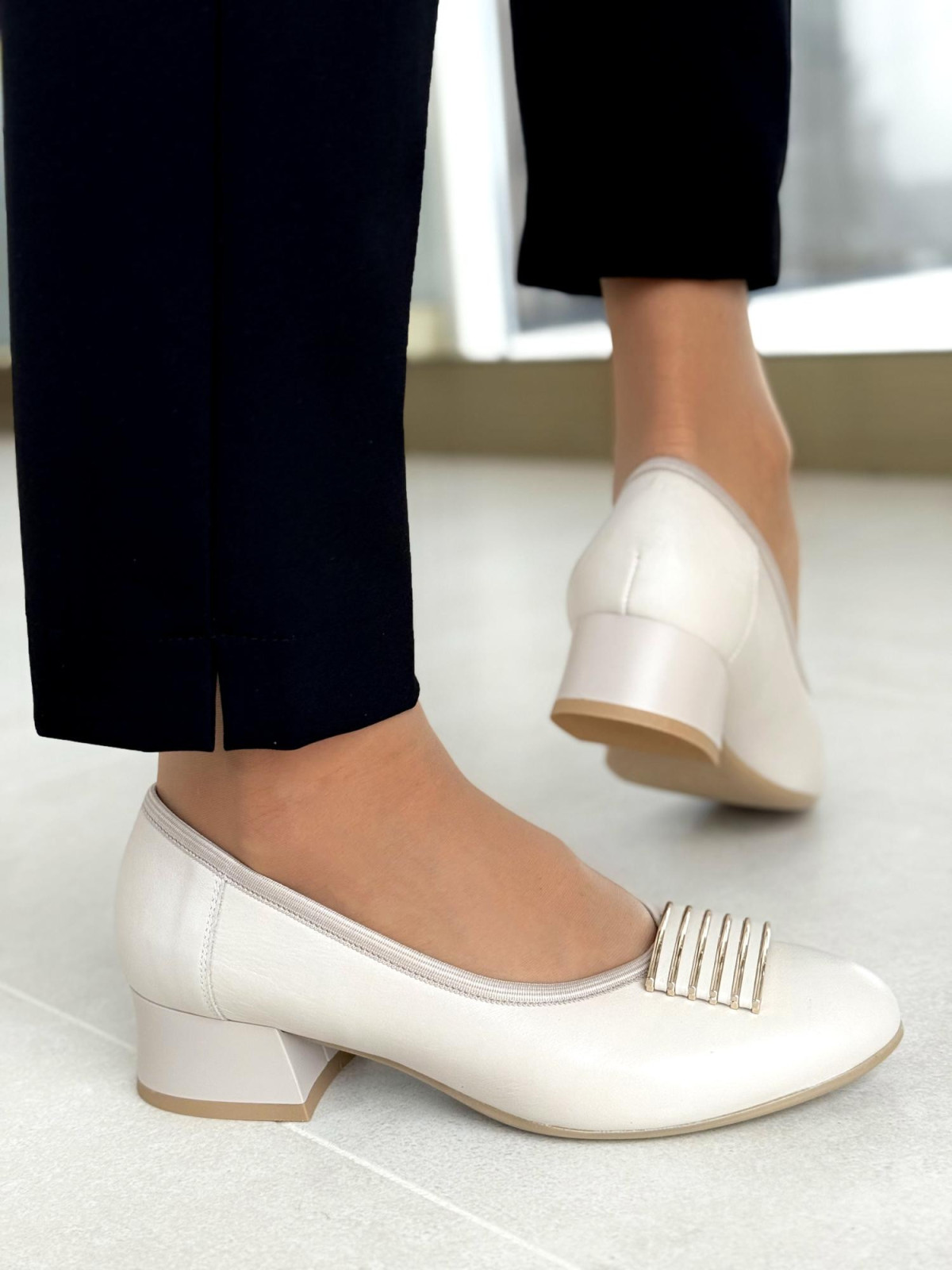 Czółenka OLEKSY ze skóry Polskiej produkcji