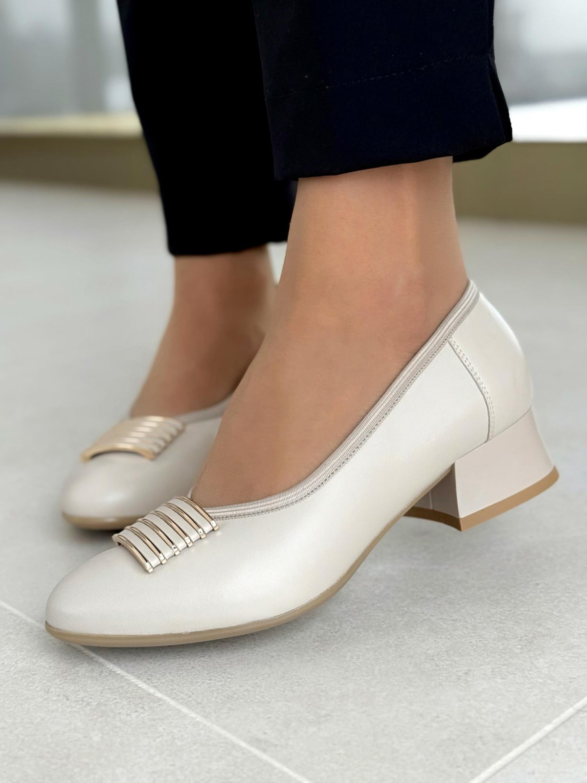 Czółenka OLEKSY ze skóry Polskiej produkcji