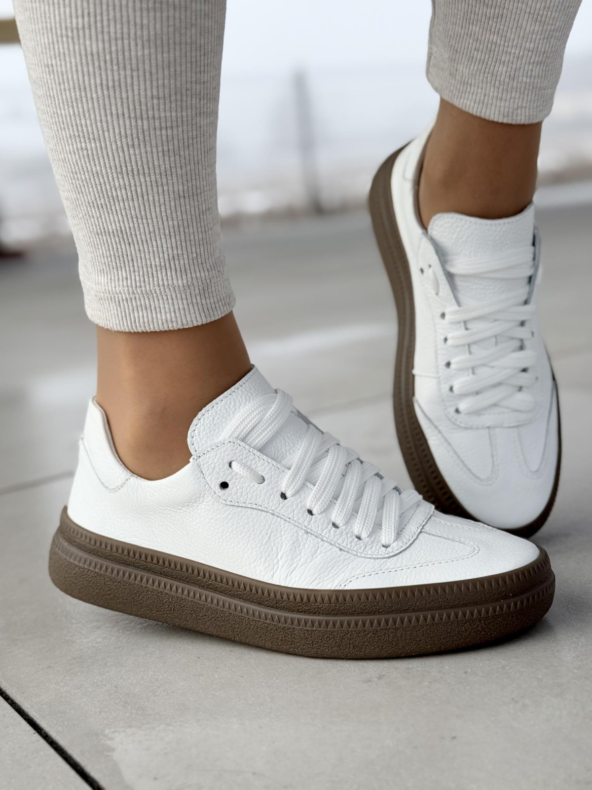 Sneakersy OLEKSY ze skóry Polskiej produkcji