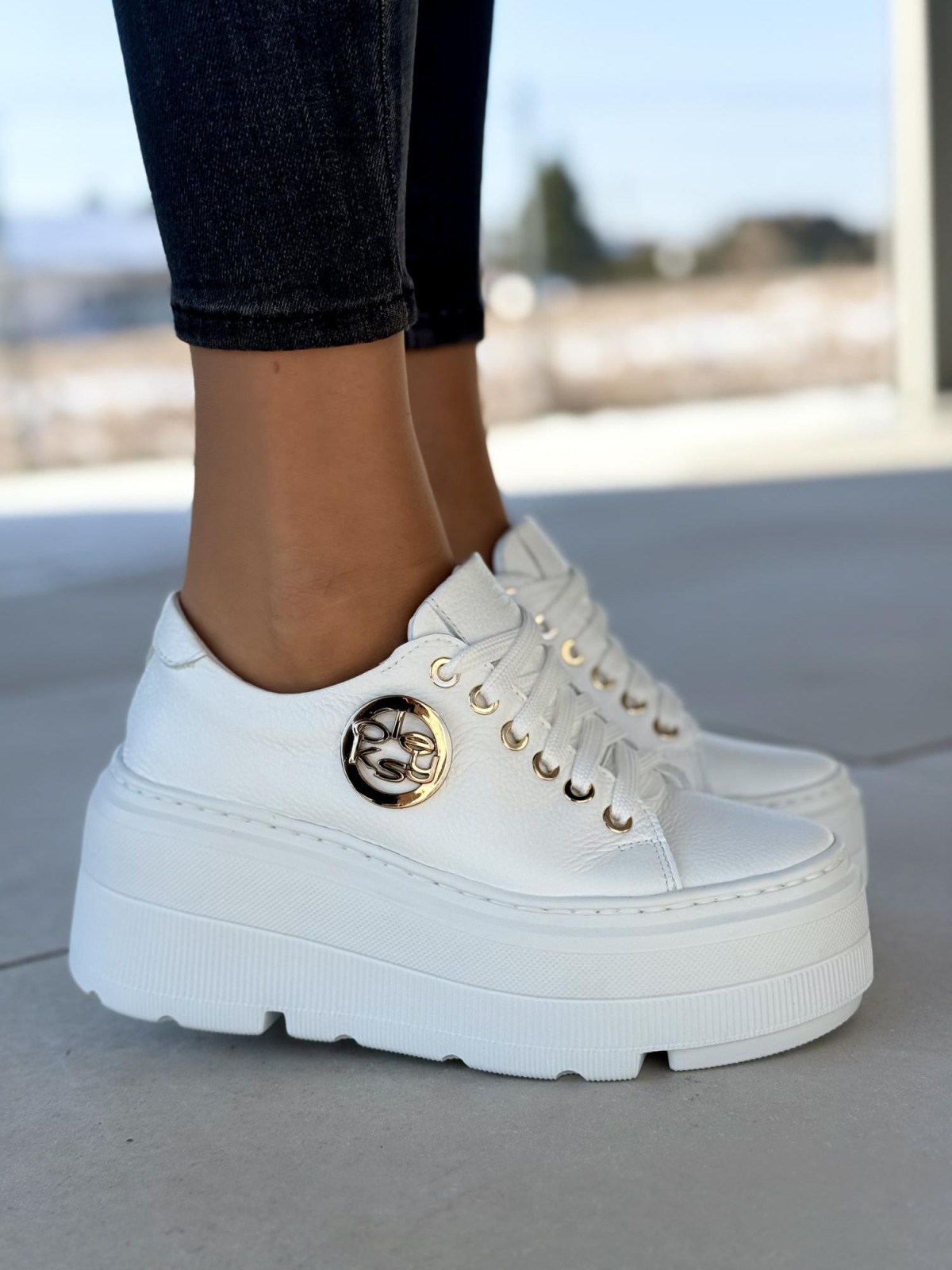 Sneakersy OLEKSY ze skóry Polskiej produkcji