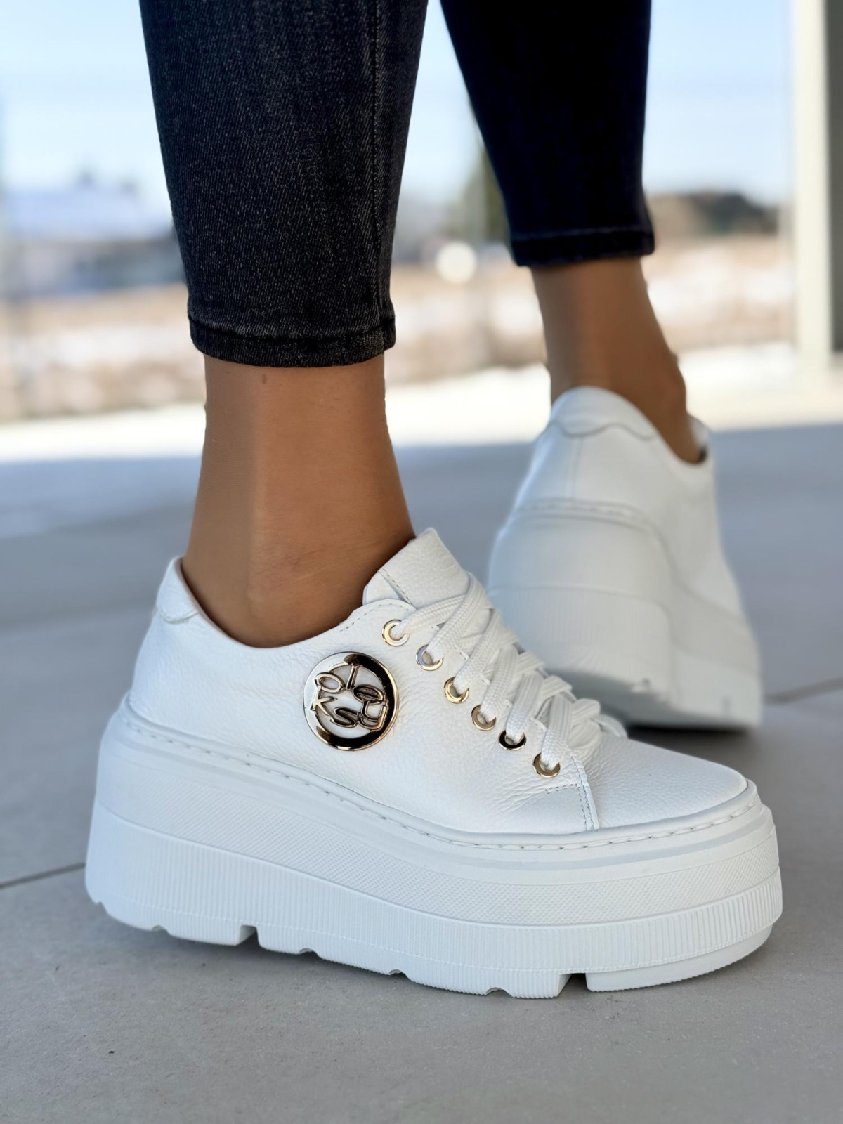 Sneakersy OLEKSY ze skóry Polskiej produkcji