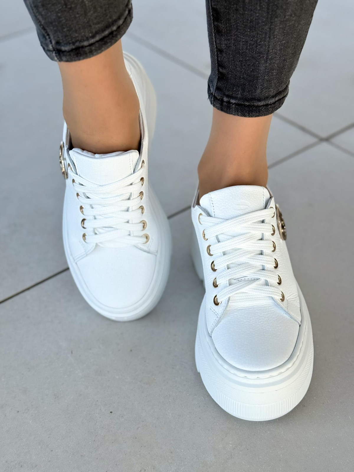 Sneakersy OLEKSY ze skóry Polskiej produkcji