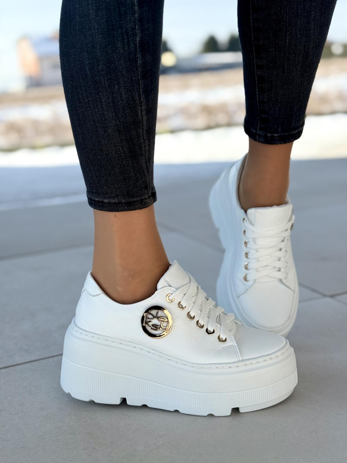 Sneakersy OLEKSY ze skóry Polskiej produkcji