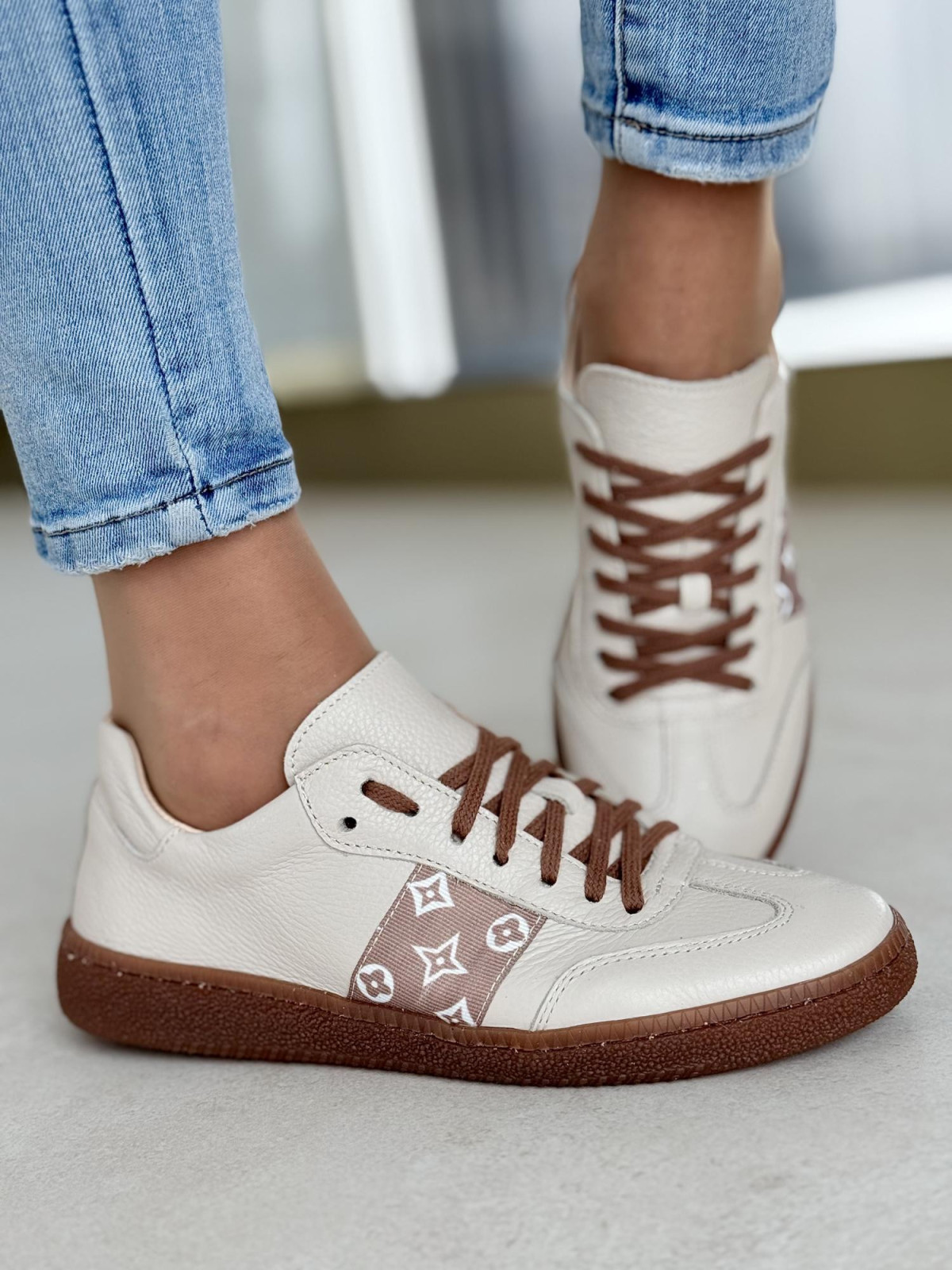 Sneakersy OLEKSY ze skóry Polskiej produkcji