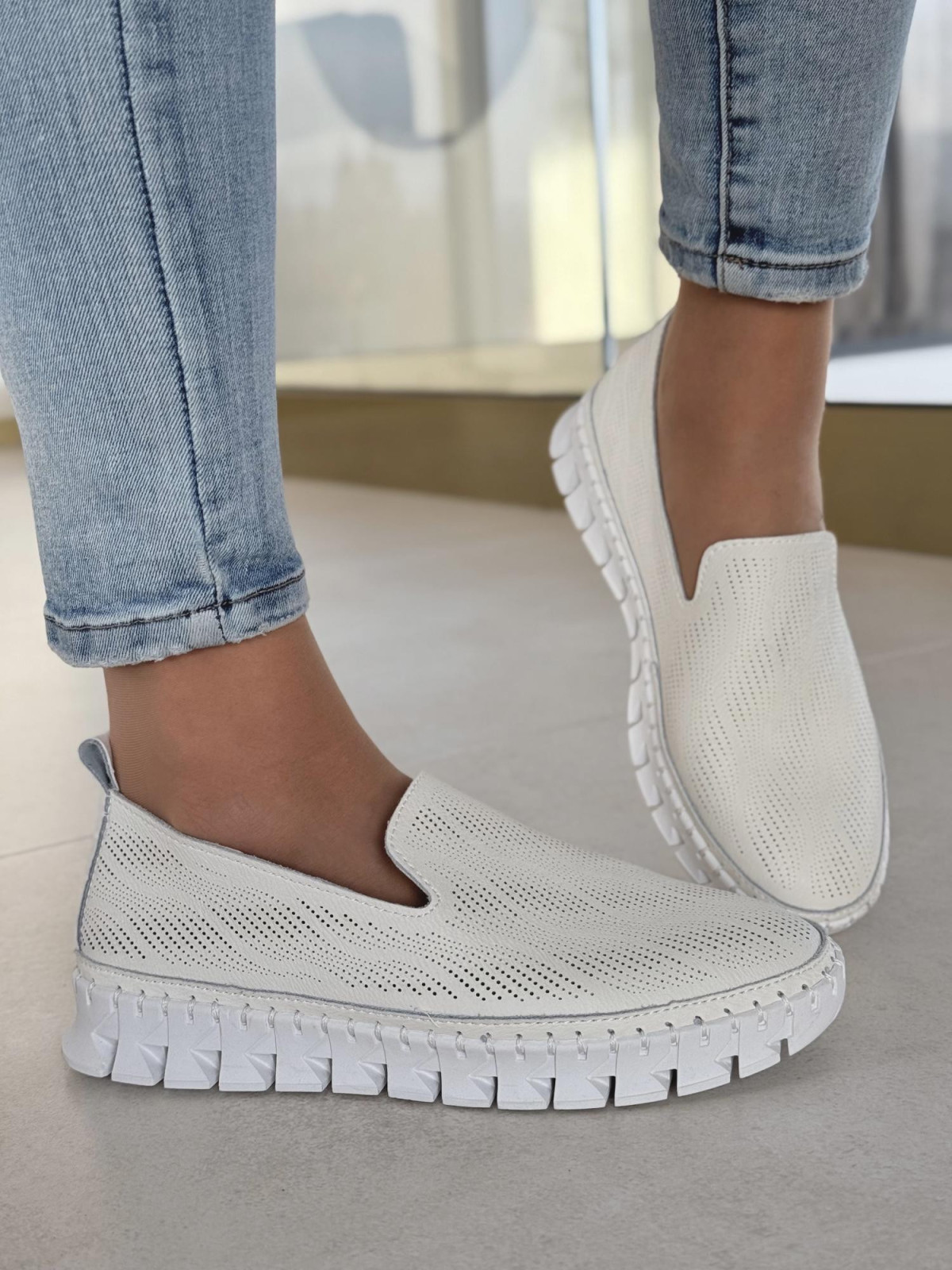 Slipony ze skóry naturalnej