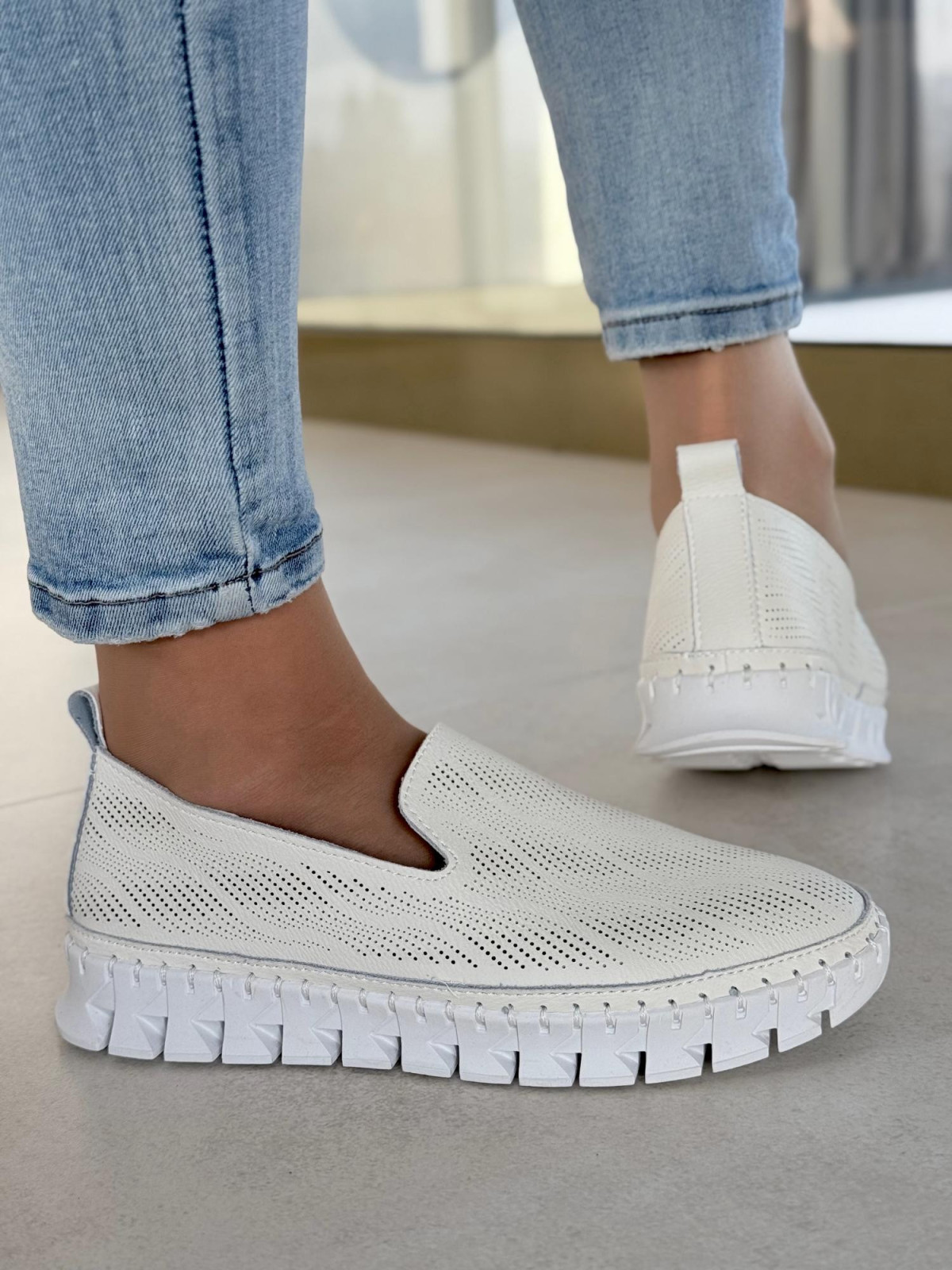 Slipony ze skóry naturalnej