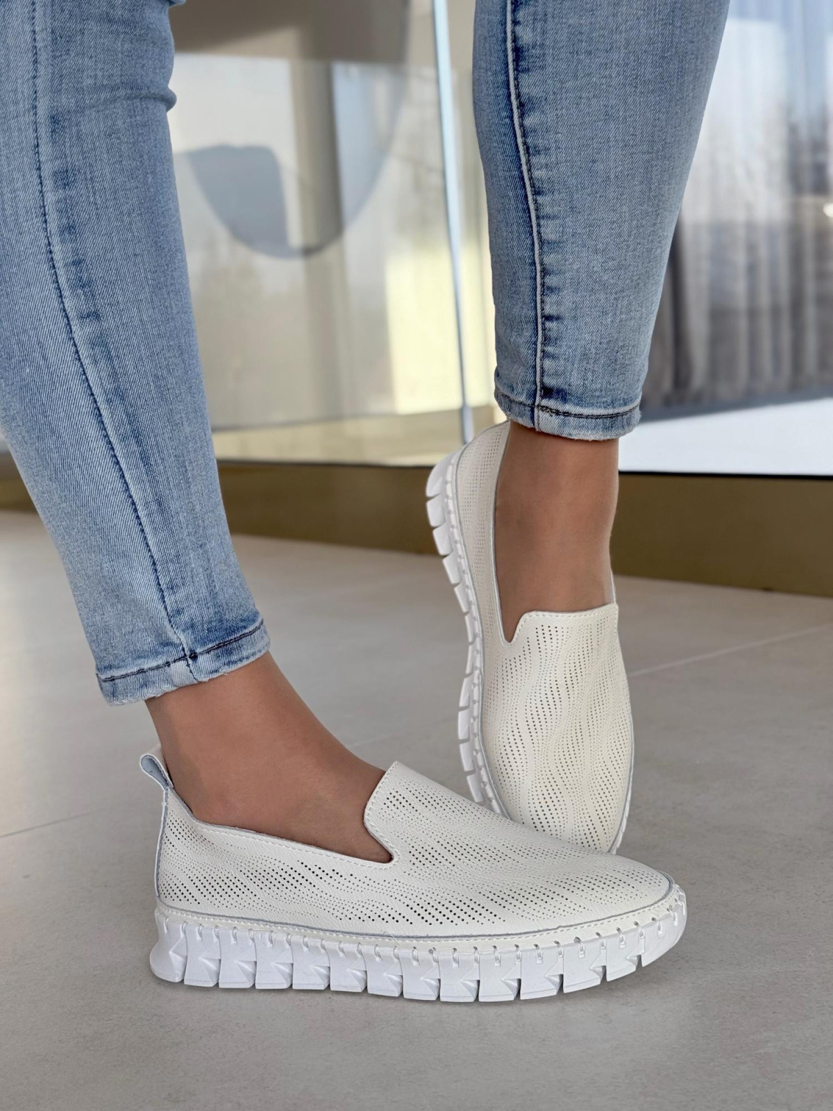 Slipony ze skóry naturalnej