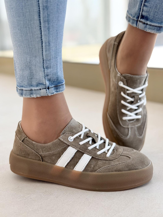 Sneakersy damskie ze skóry naturalnej