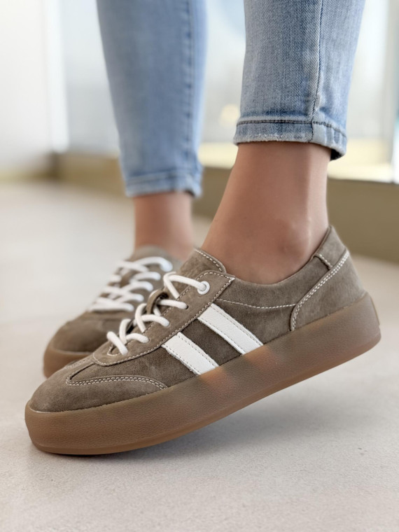 Sneakersy damskie ze skóry naturalnej