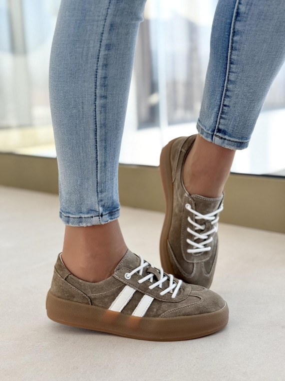 Sneakersy damskie ze skóry naturalnej